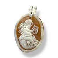 Pendant Mandile 1922 Woman Cammei  in Silver Conchiglia 2MCICM181